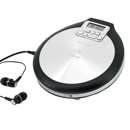 Soundmaster CD9220 Reproductor de CD portátil estilo Discman con función de audiolibro y reanudación, anti-shock y X-Bass