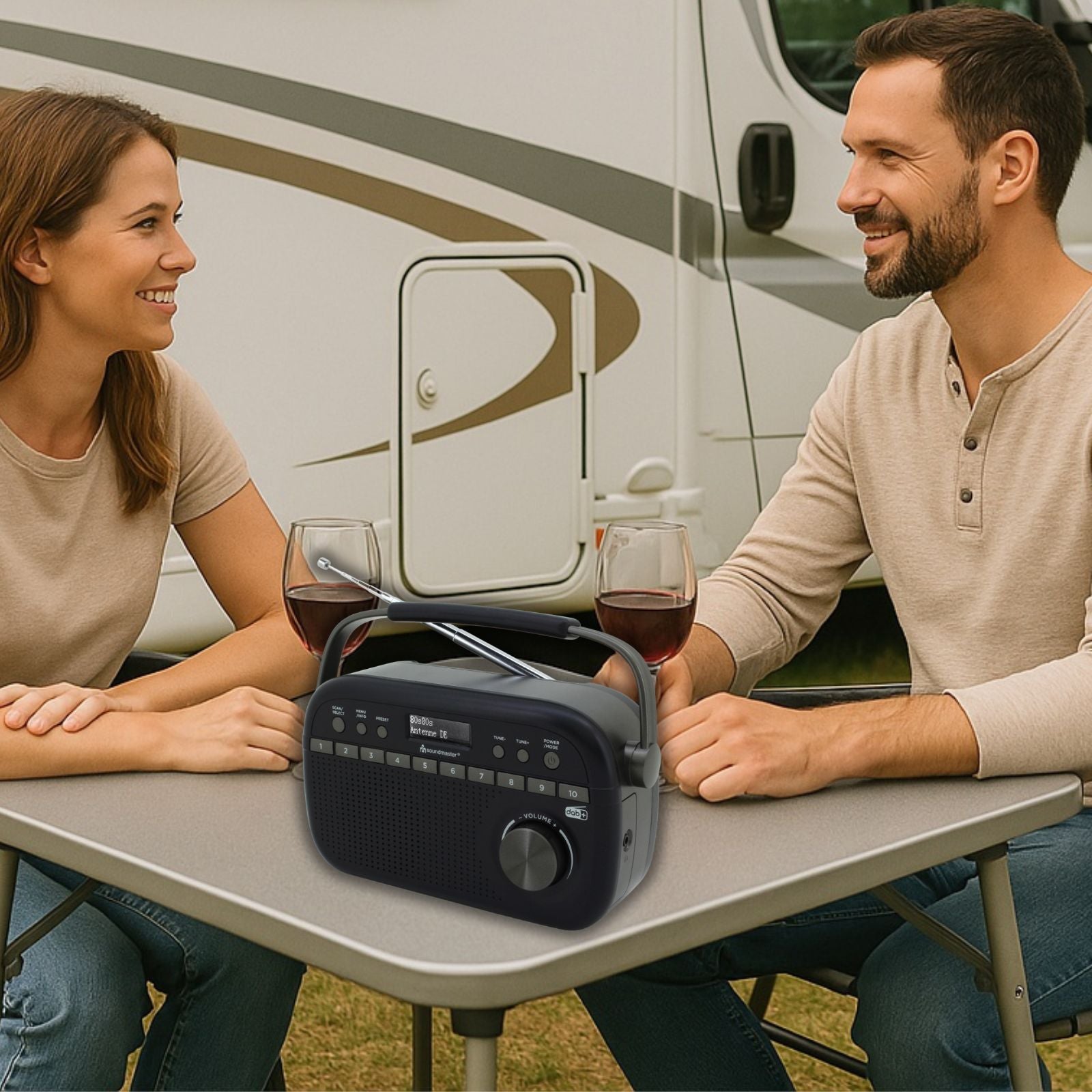 Soundmaster DAB280SW tragbares Digitalradio DAB + UKW-RDS