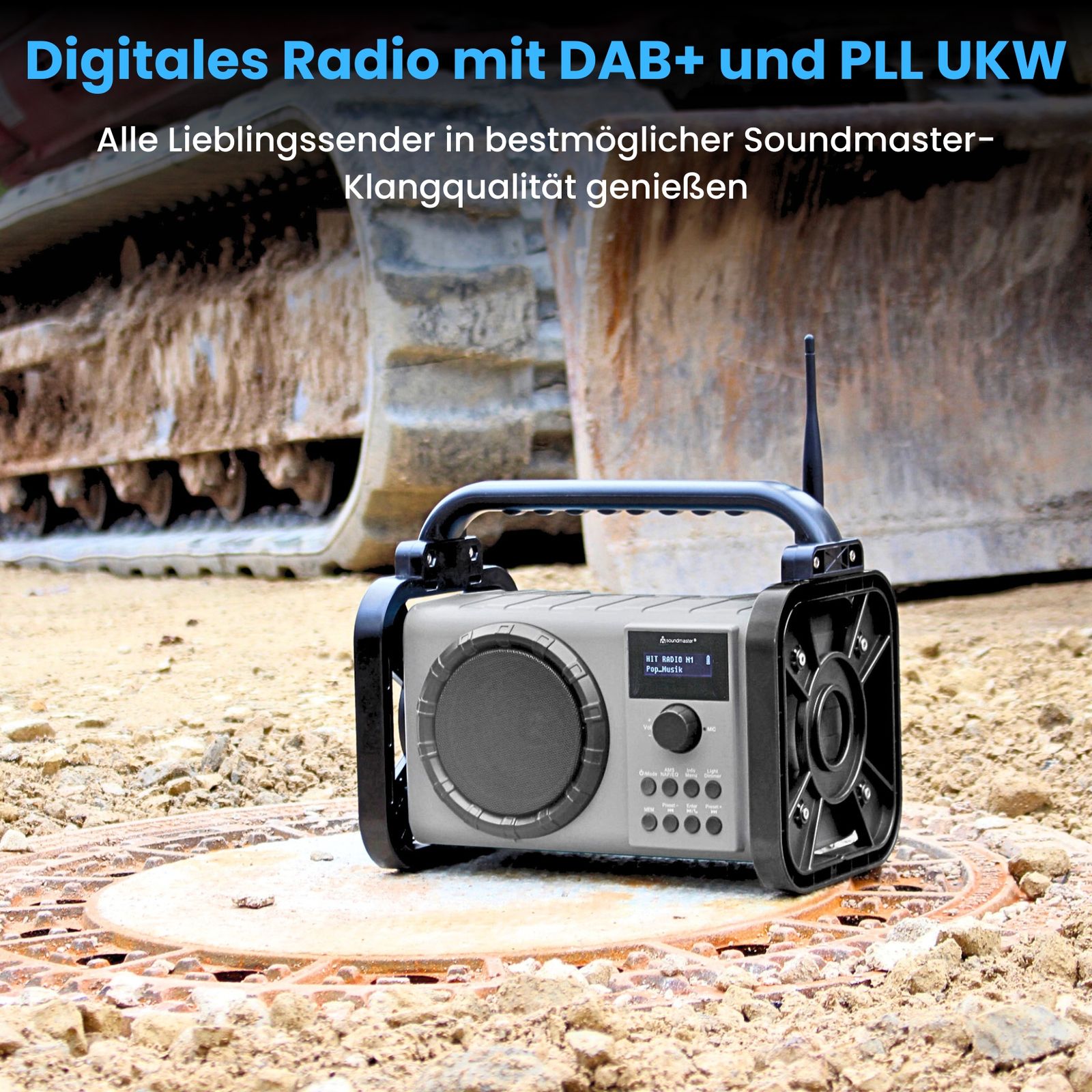 Soundmaster DAB80SW Baustellenradio Gartenradio