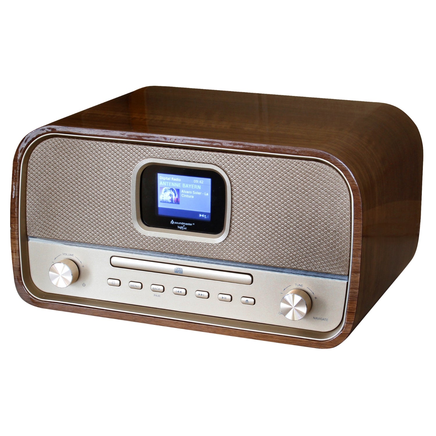 Soundmaster HighLine DAB970BR Retro Kompaktanlage mit DAB