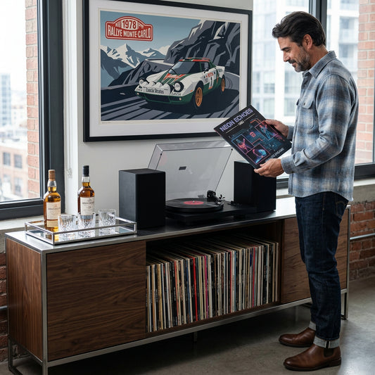 Soundmaster EliteLine PL711SW Plattenspieler-Komplettsystem – mit Audio-Technica Tonabnehmer, integriertem Verstärker, Lautsprechern, USB-Aufnahme, Bluetooth und PHONO/LINE-OUT