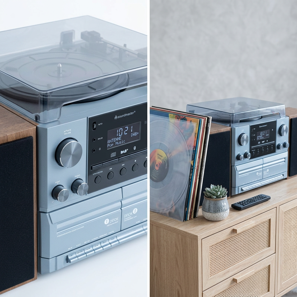 Soundmaster MCD5600 Stereoanlage mit Plattenspieler DAB+