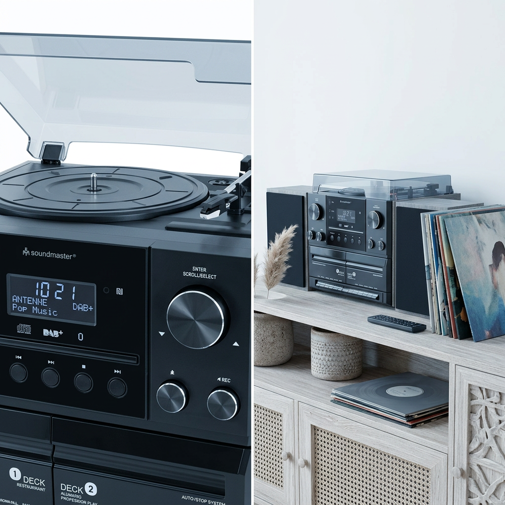 Soundmaster MCD5600 Stereoanlage mit Plattenspieler DAB+
