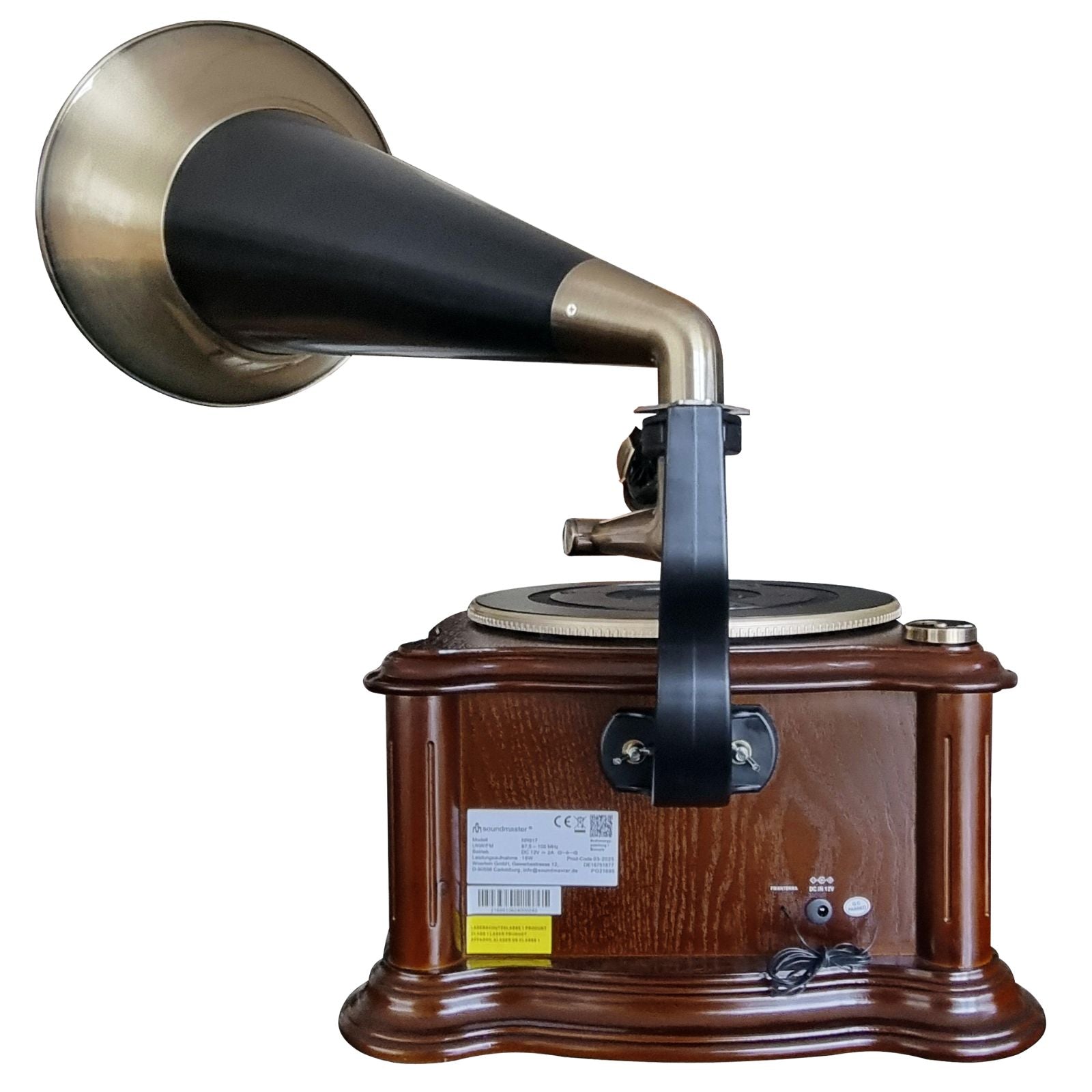 Soundmaster NR917 Retro Grammophon mit Plattenspieler