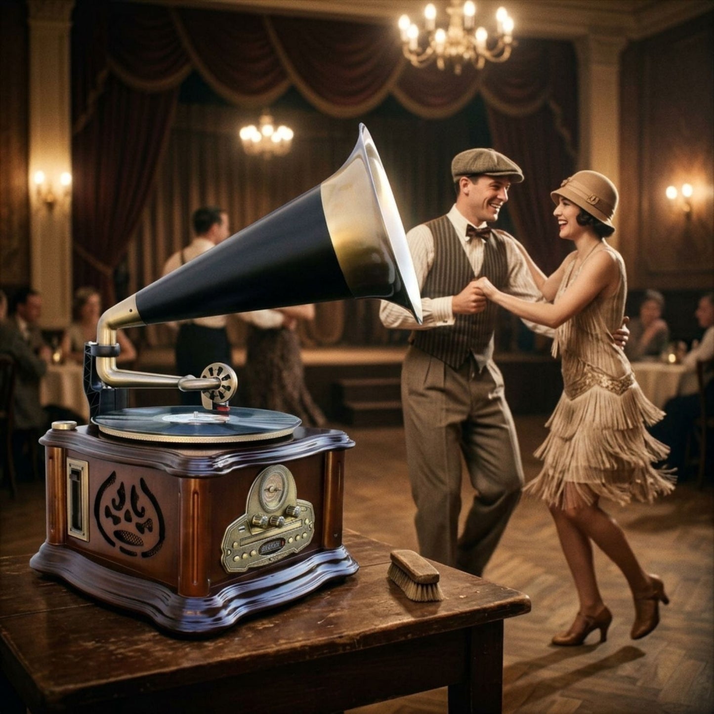 Soundmaster NR917 Retro Grammophon mit Plattenspieler