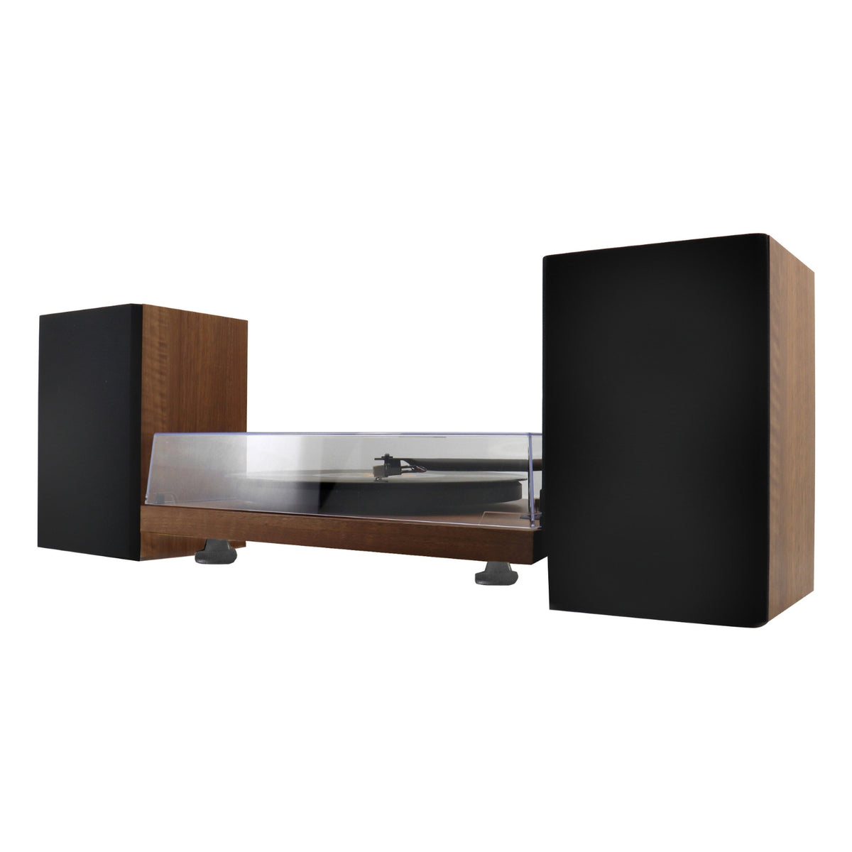 Soundmaster EliteLine PL711BR Plattenspieler-Komplettsystem – mit Audio-Technica Tonabnehmer, integriertem Verstärker, Lautsprechern, USB-Aufnahme, Bluetooth und PHONO/LINE-OUT