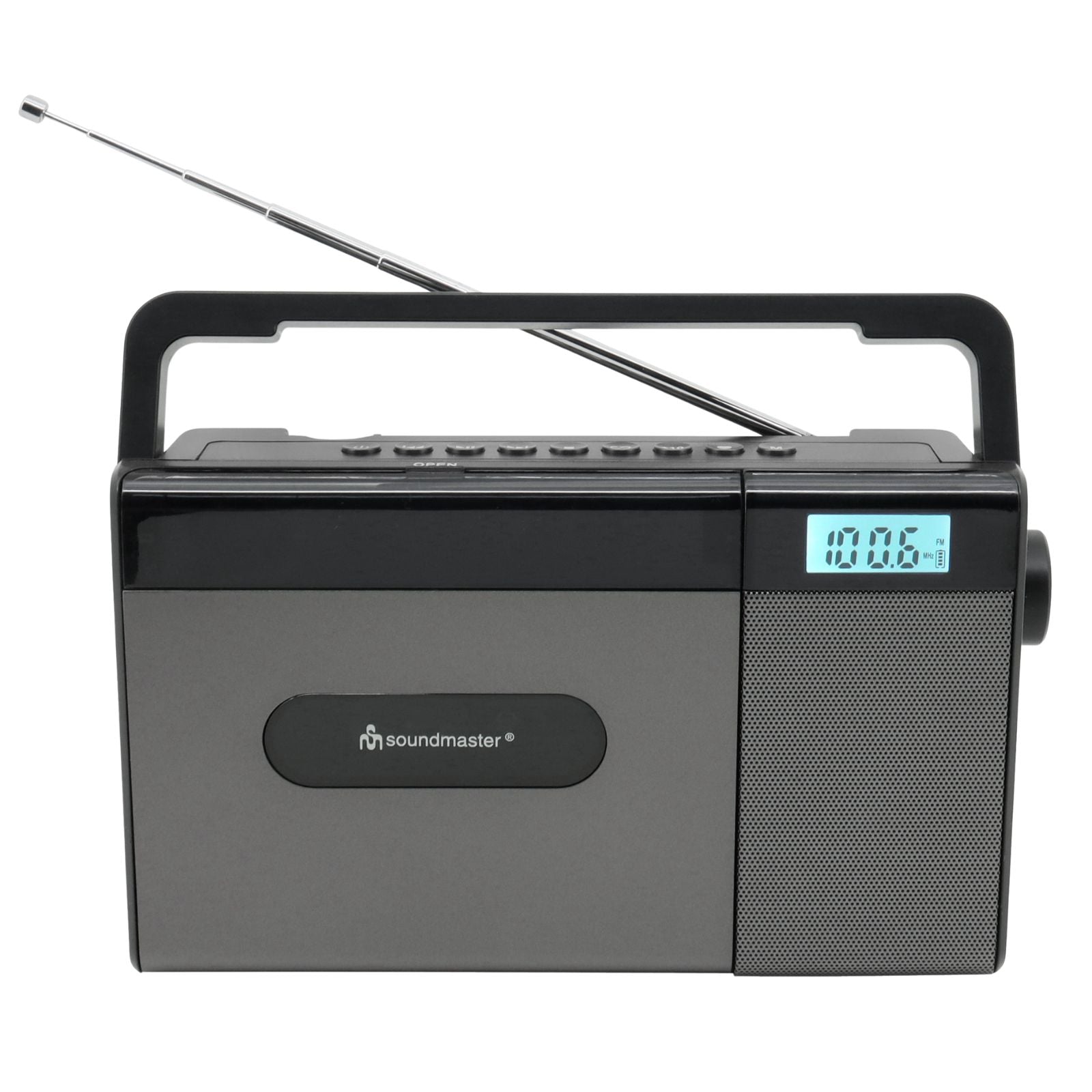 Soundmaster RCD1170SW – kompaktes UKW-CD-Radio mit Akku, Bluetooth, USB & großer LCD-Anzeige