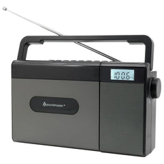 Soundmaster RCD1170SW – compact FM CD radio with battery, Bluetooth, USB & large LCD display