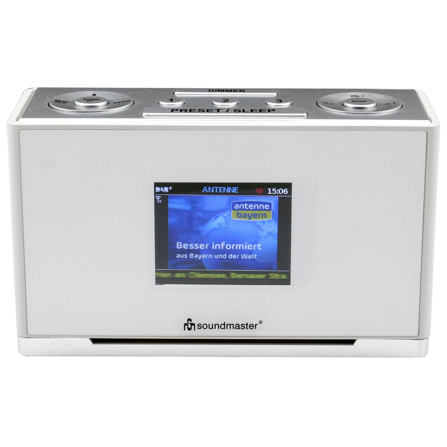 Soundmaster UR240WE Radiowecker mit Farbdisplay DAB+