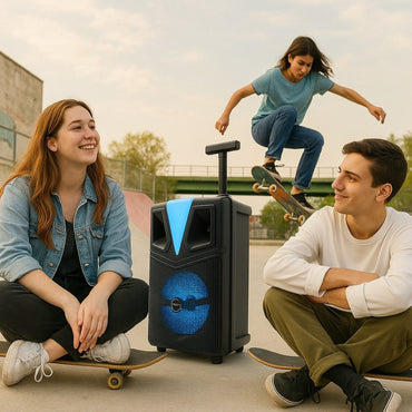 DENVER TSP-307 Bluetooth Trolley Lautsprecher 120W mit LED