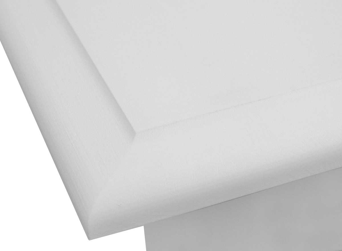 Bologna Elegante HiFi-Lowboard 111 cm – Kiefer Massivholz, Weiß