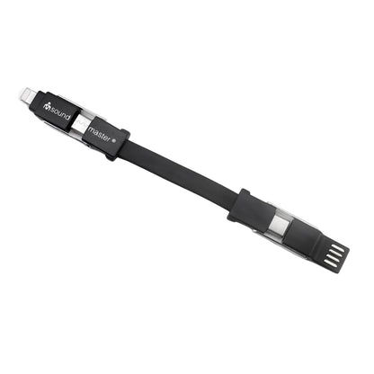 AD6SW 6-in-1 universele adapterkabel met sleutelhanger USB-C/USB/Micro-USB/iOS – vooraanzicht – productafbeelding van Soundmaxx Online