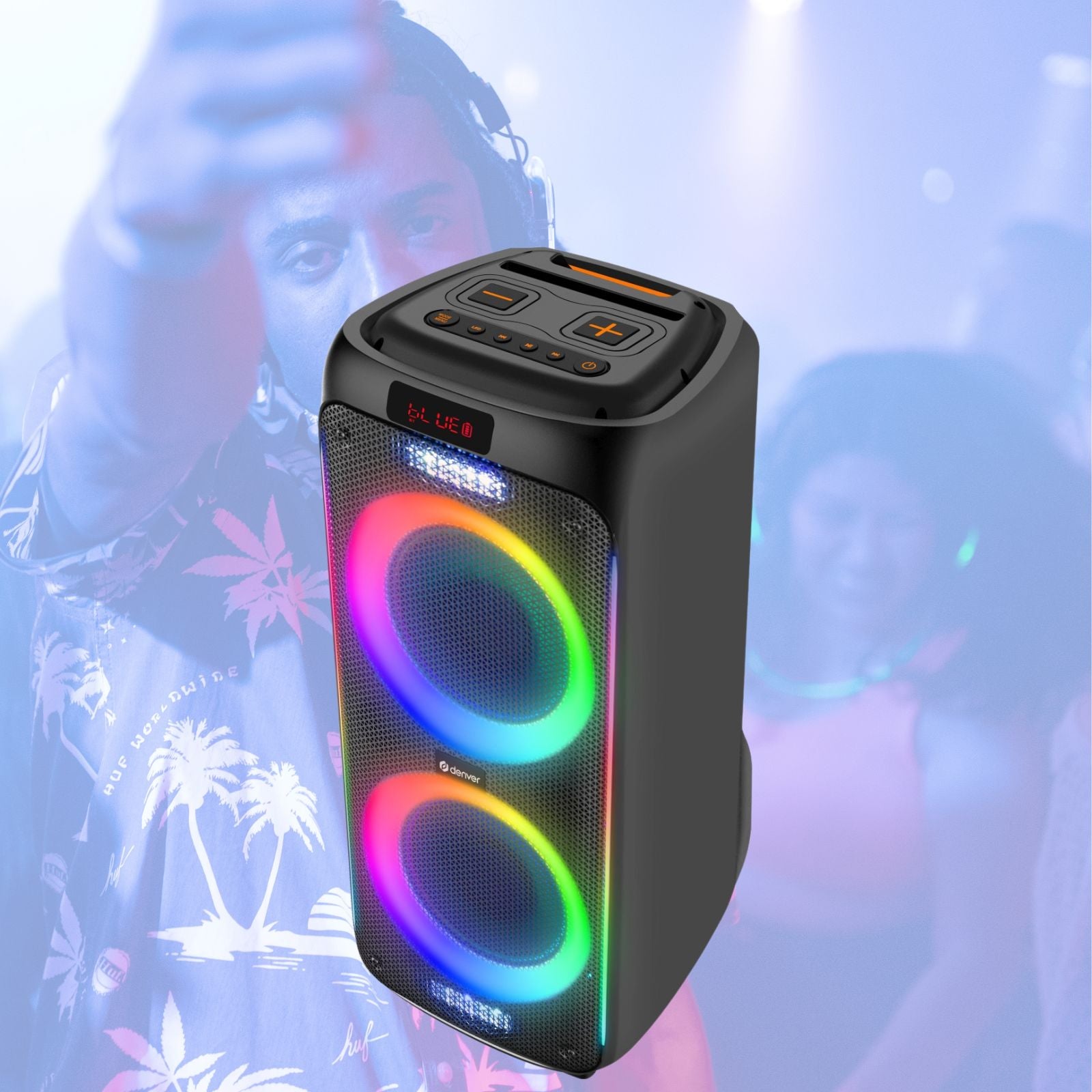 DENVER BPS-458 – Karaoke Bluetooth-Partylautsprecher