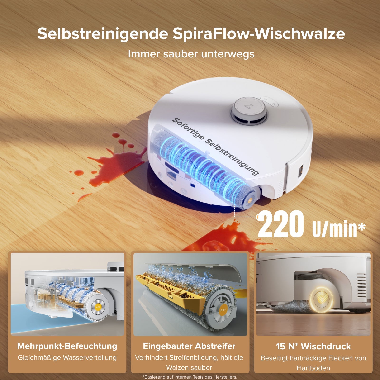 Roborock Qrevo Curv 2 Flow Saug- und Wischroboter mit Multifunktions-Dockingstation