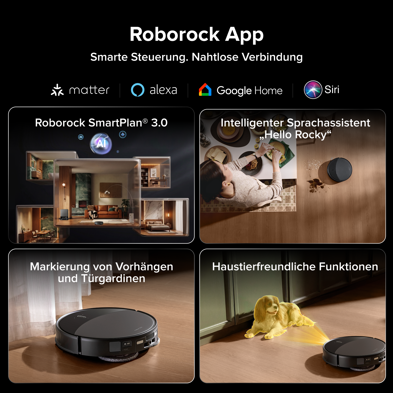 Roborock Saros 20 – AdaptiLift™ Chassis 3.0 für die reibungslose Überwindung von Schwellen, mit einer Saugkraft von 36.000 Pa