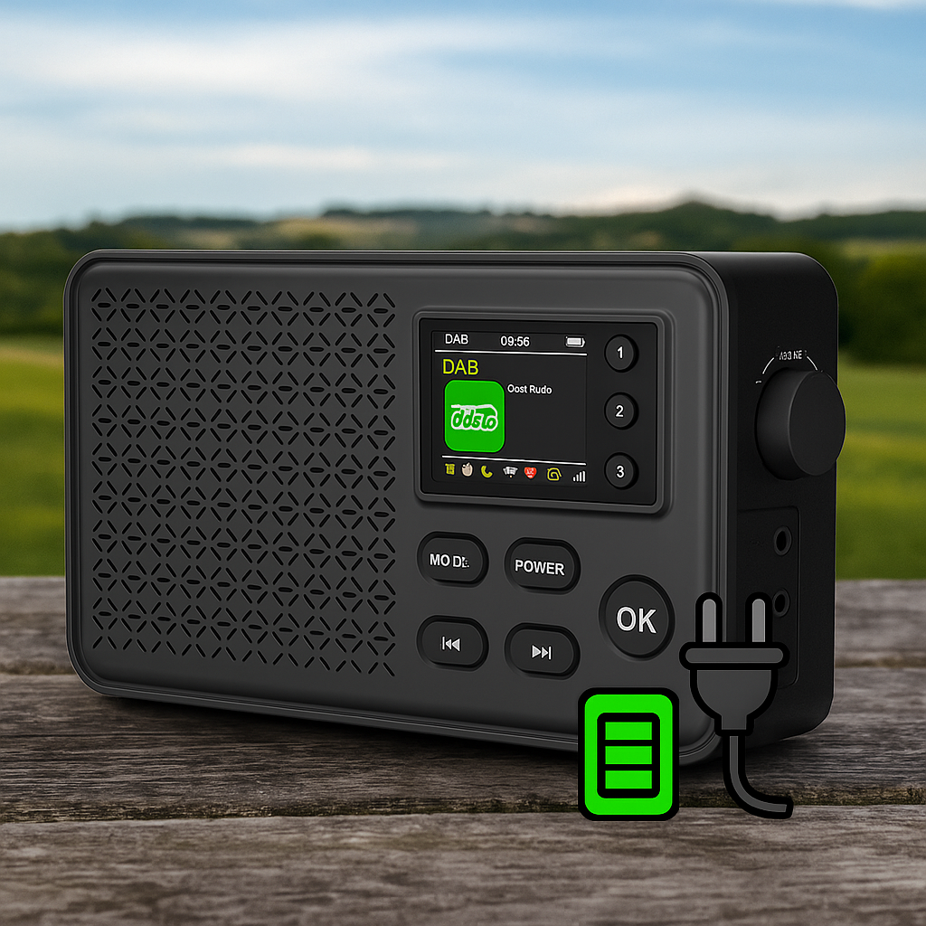 DENVER DAB-57 Kompaktes wiederaufladbares DAB+ Radio