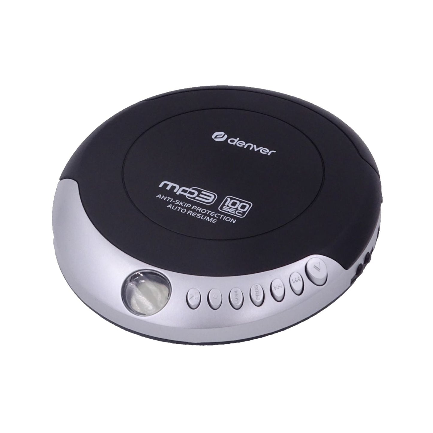 DENVER DMP-391 – Tragbarer CD-/MP3-Player mit Anti-Schock & Bass Boost + Kopfhörer – Frontansicht – Produktbild von Soundmaxx Online