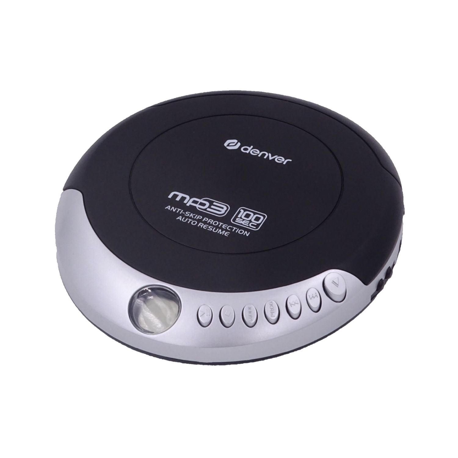 DENVER DMP-391 – Tragbarer CD-/MP3-Player mit Anti-Schock & Bass Boost + Kopfhörer – Frontansicht – Produktbild von Soundmaxx Online