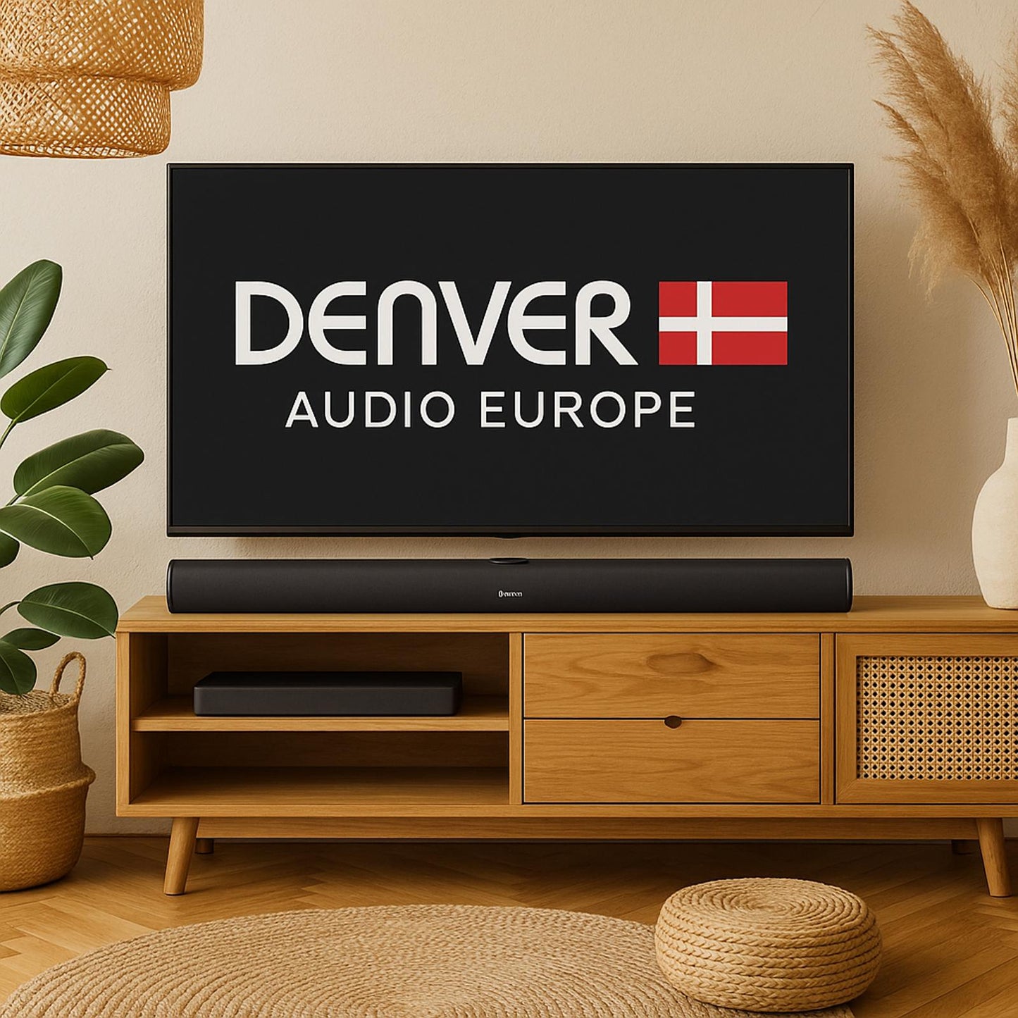 denver dsb 4030 schlanke bluetooth soundbar mit hdmi usb starkem klang – Seitenansicht – Produktbild von Soundmaxx Online