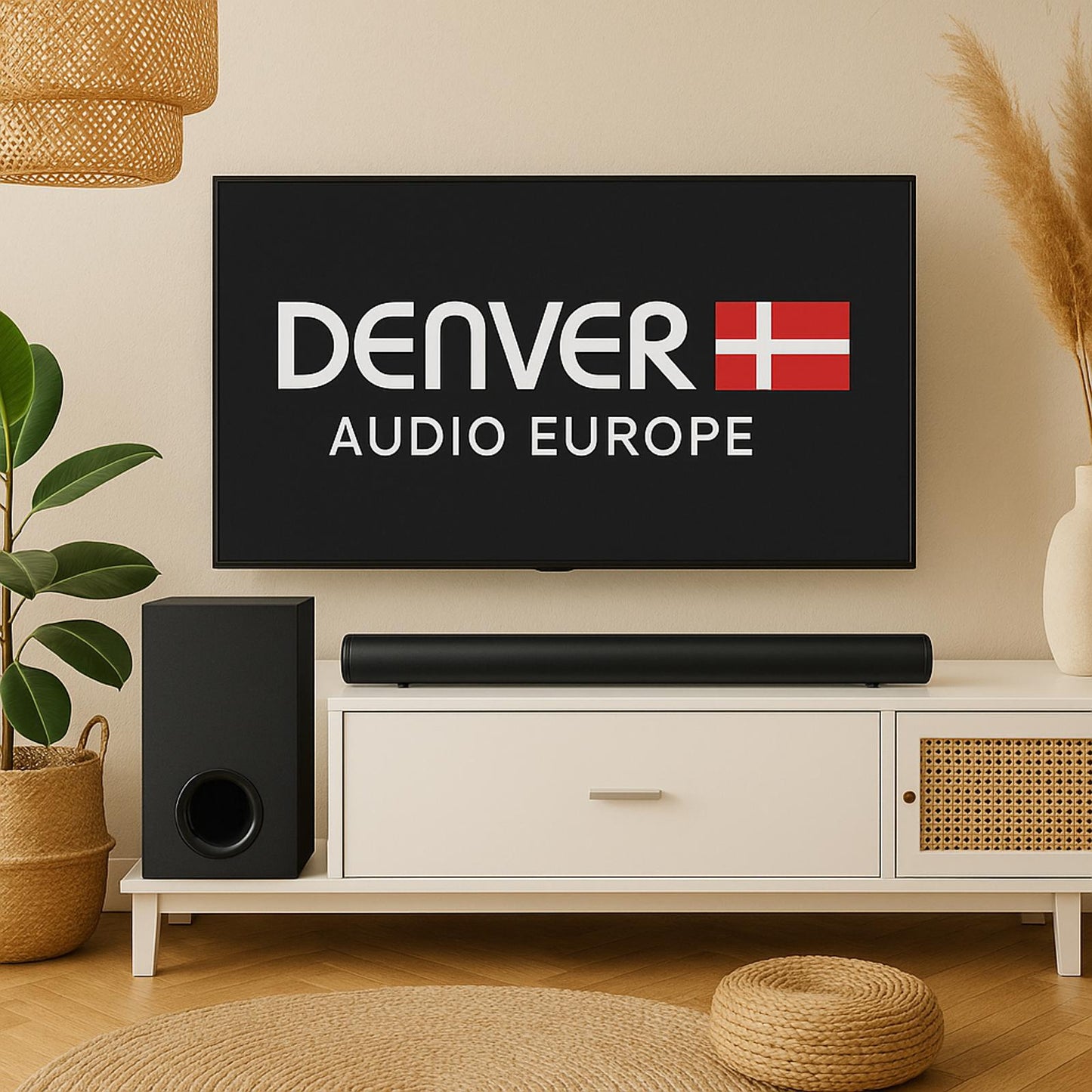 denver dss 7030 soundbar mit subwoofer bluetooth hdmi arc – Seitenansicht – Produktbild von Soundmaxx Online
