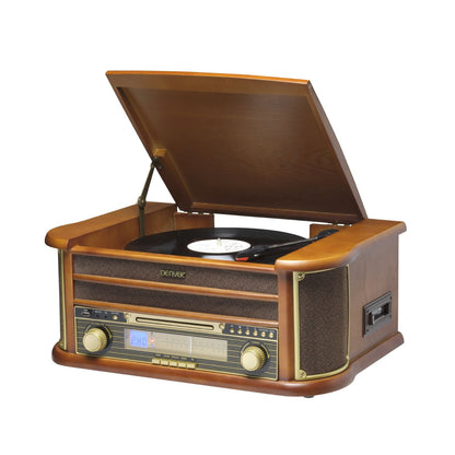 Denver MCR‑50 MK3 Retro Musiksystem mit Plattenspieler CD