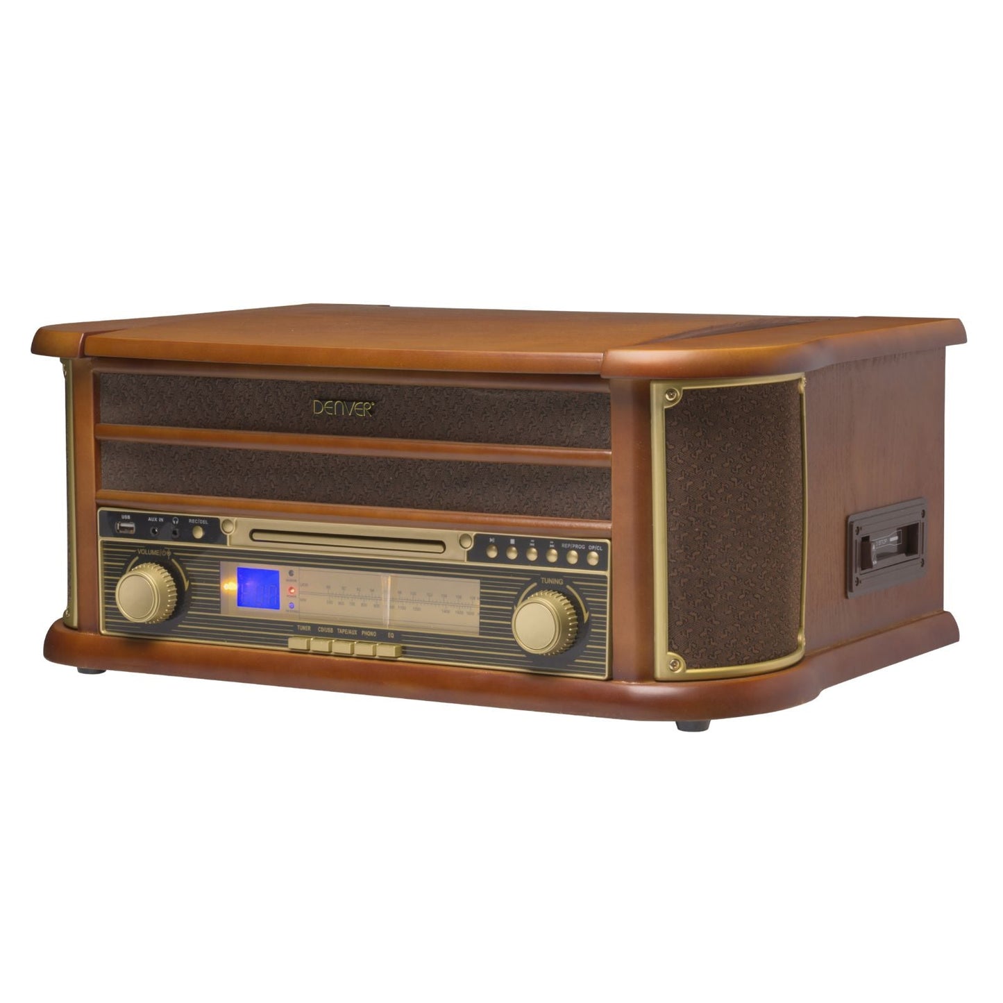 Denver MCR‑50 MK3 Retro Musiksystem mit Plattenspieler CD