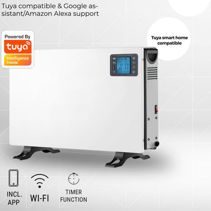 denver sch 2105 smarter wi fi konvektorheizer mit app sprachsteuerung 3 heizstufen timer turbo modus und effizientem heizen nur nach bedarf fur geringere energiekosten – Rückansicht – Produktbild von Soundmaxx Online