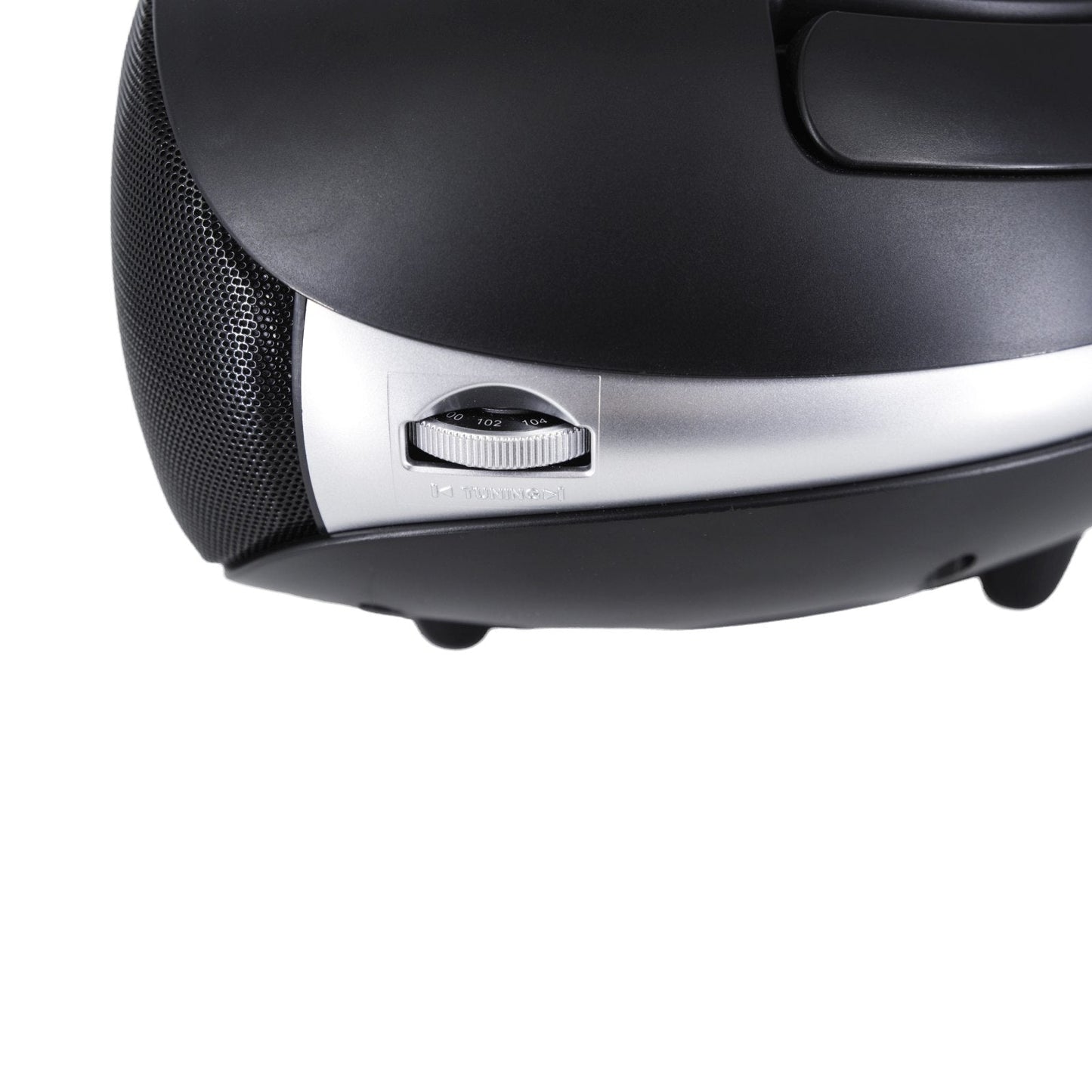 denver tc 29 tragbarer cd player mit fm radio aux eingang – Rückansicht – Produktbild von Soundmaxx Online