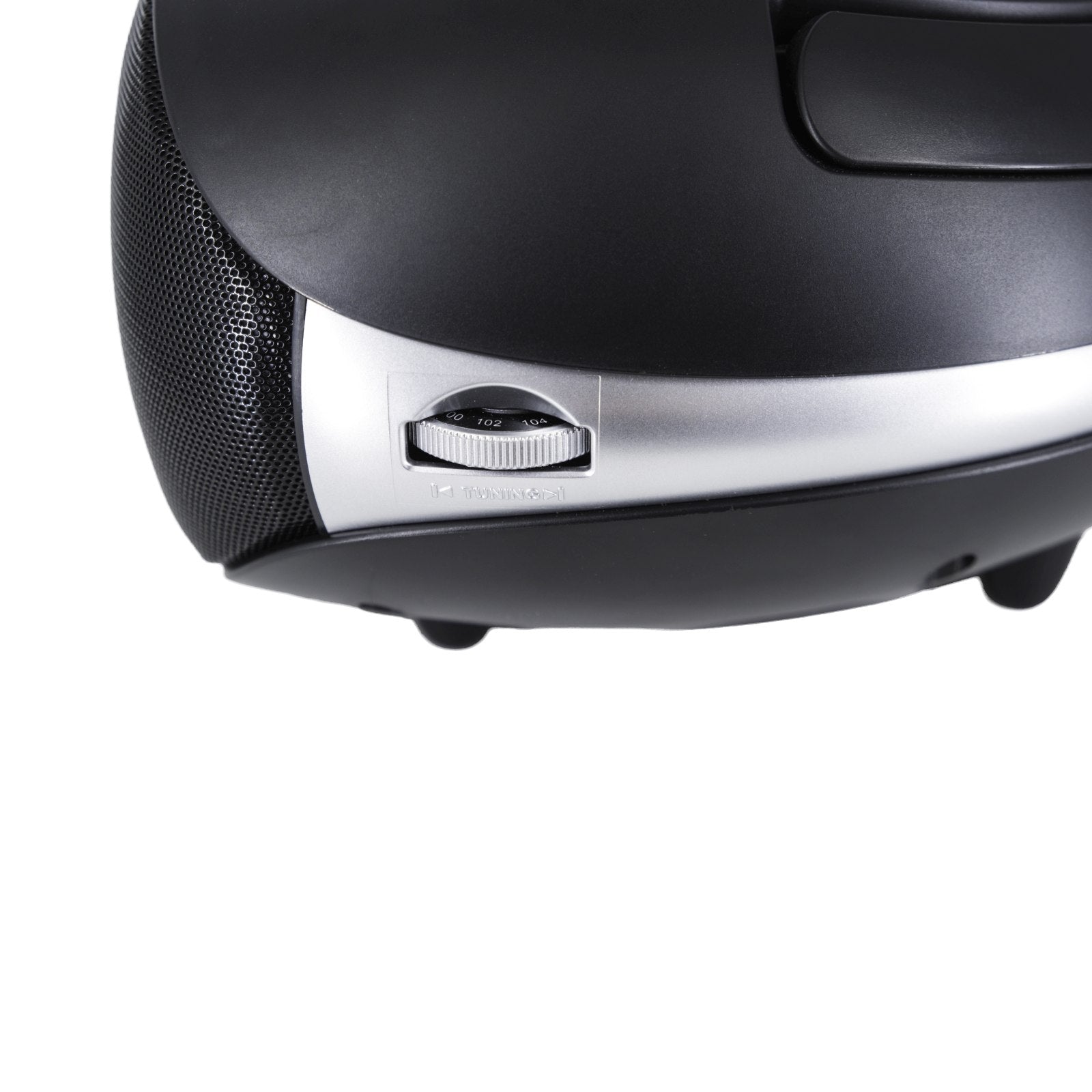 denver tc 29 tragbarer cd player mit fm radio aux eingang – Rückansicht – Produktbild von Soundmaxx Online