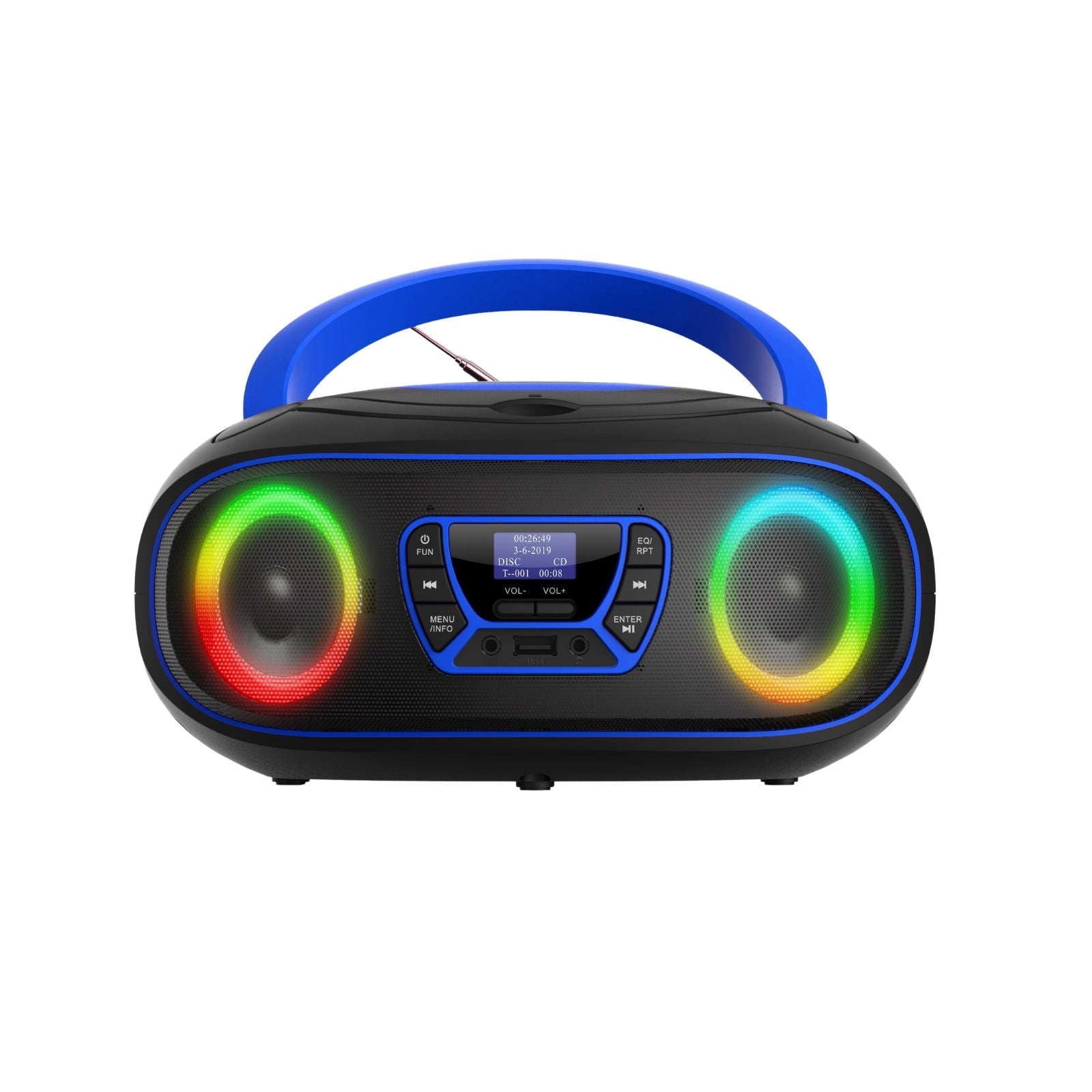 DENVER TDB-212 – DAB+ Boombox mit Bluetooth CD-Player AUX