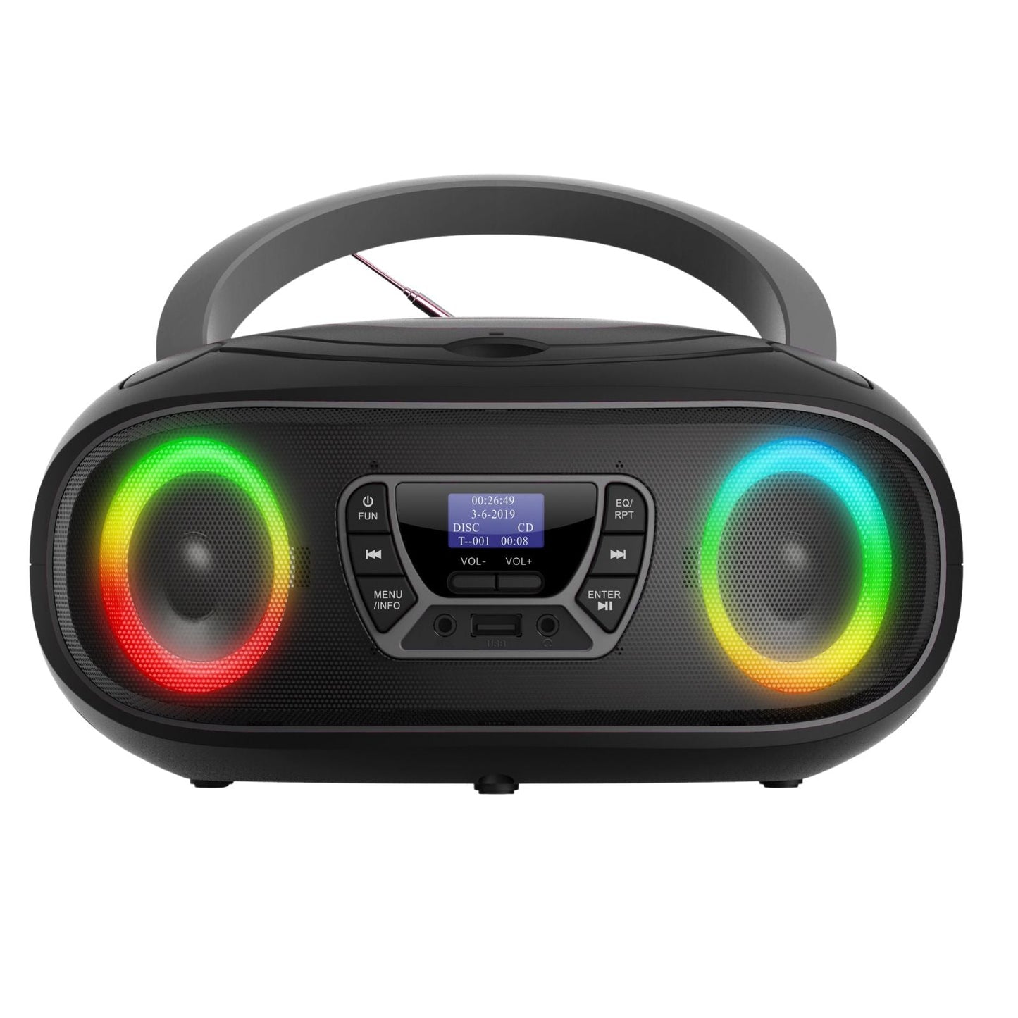 DENVER TDB-212 – DAB+ Boombox mit Bluetooth CD-Player AUX