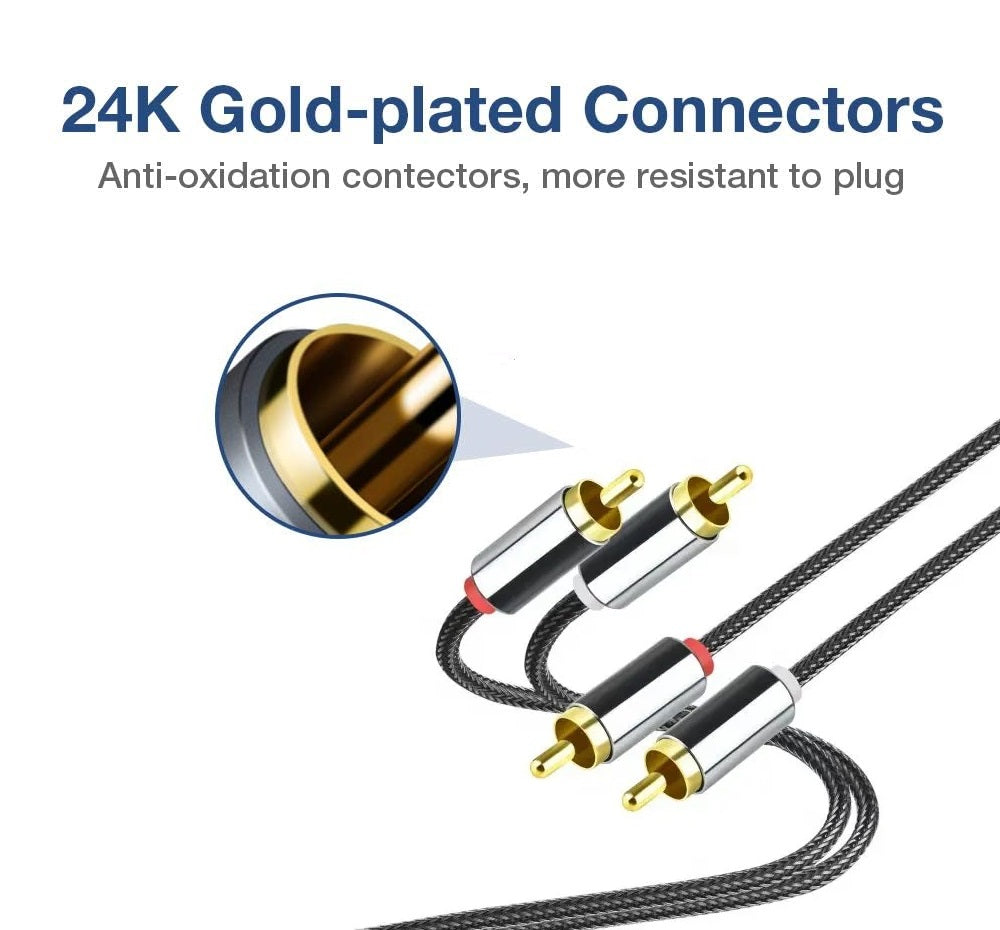 rca kabel hifi stereo vergoldete stecker – Ansicht 6 – Produktbild von Soundmaxx Online