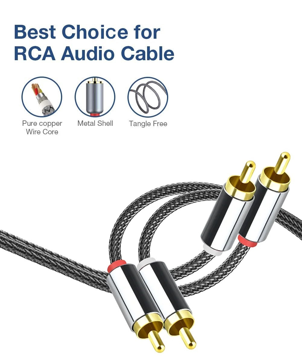 rca kabel hifi stereo vergoldete stecker – Ansicht 5 – Produktbild von Soundmaxx Online