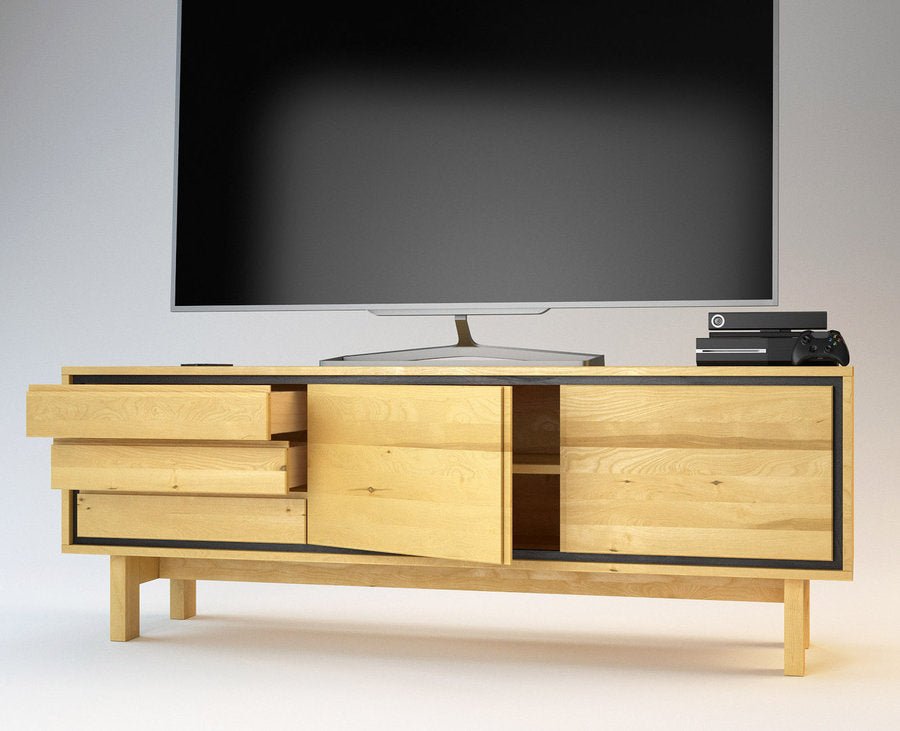 Barcelona HiFi-Sideboard 180 cm – Birke Massivholz