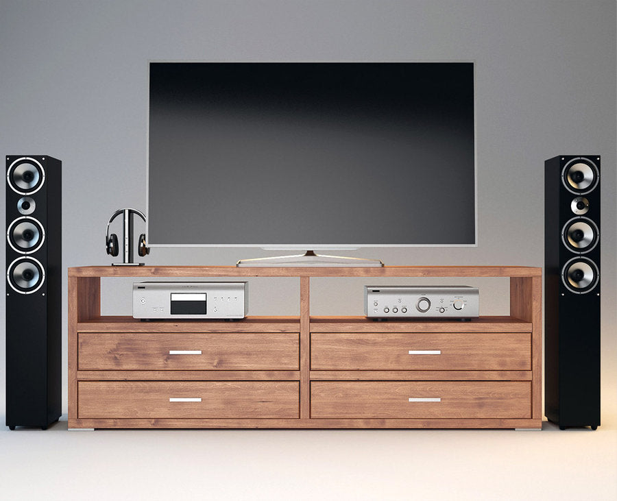 Pedenza HiFi-Sideboard 140 cm – Birke Massivholz