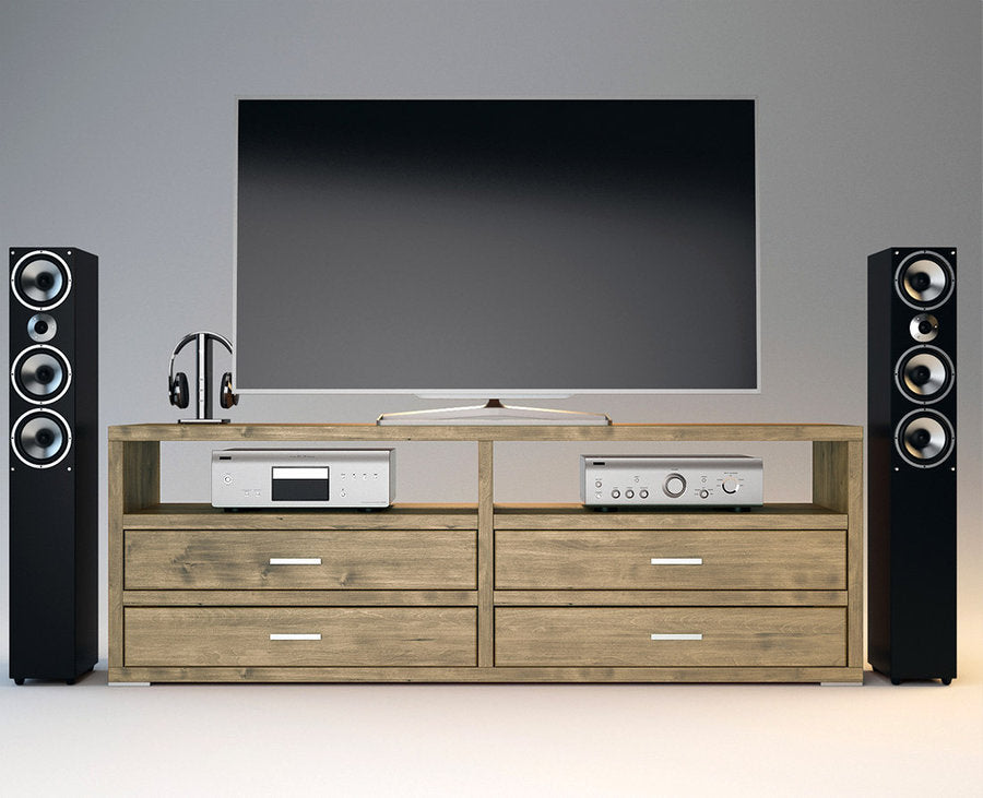 Pedenza HiFi-Sideboard 140 cm – Birke Massivholz