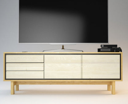 Barcelona HiFi-Sideboard 180 cm – Birke Massivholz
