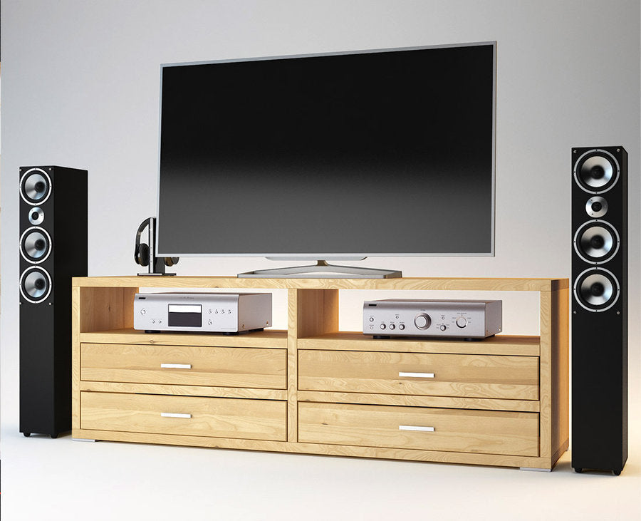 Pedenza HiFi-Sideboard 140 cm – Birke Massivholz