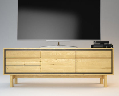 Barcelona HiFi-Sideboard 180 cm – Birke Massivholz