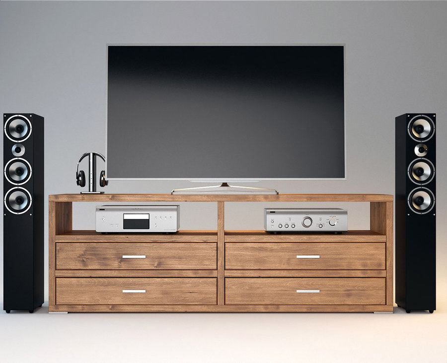 Pedenza HiFi-Sideboard 140 cm – Birke Massivholz