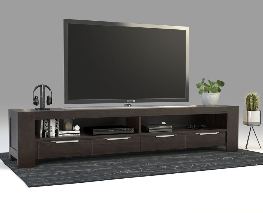 Robosto HiFi-Sideboard 240 cm – Birke Massivholz mit Kabeldurchführungen