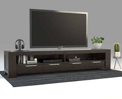 Robosto HiFi-Sideboard 240 cm – Birke Massivholz mit Kabeldurchführungen