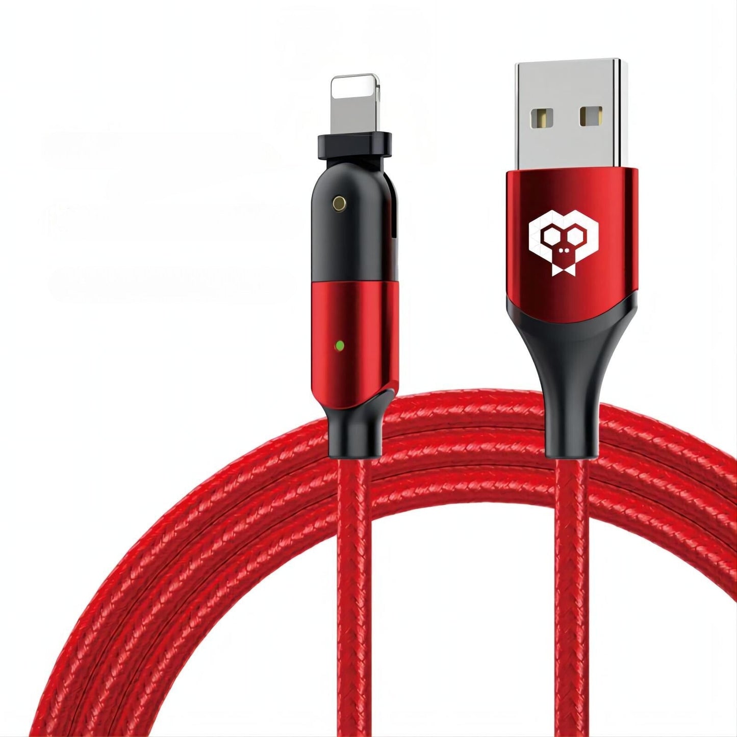 monkeytec usb c auf lightning kabel fur apple iphone mit schnelladefunktion und 180 rotation – Seitenansicht – Produktbild von Soundmaxx Online