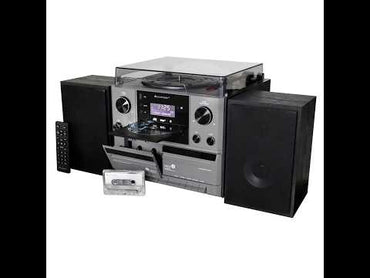 Soundmaster MCD5600 Stereoanlage mit Plattenspieler DAB+ Doppelkassette CD-Player USB MP3 Bluetooth Encoding Digitalisierung 75 Ohm Antennenanschluss
