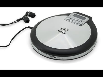 Soundmaster CD9220 Reproductor de CD portátil estilo Discman con función de audiolibro y reanudación, anti-shock y X-Bass
