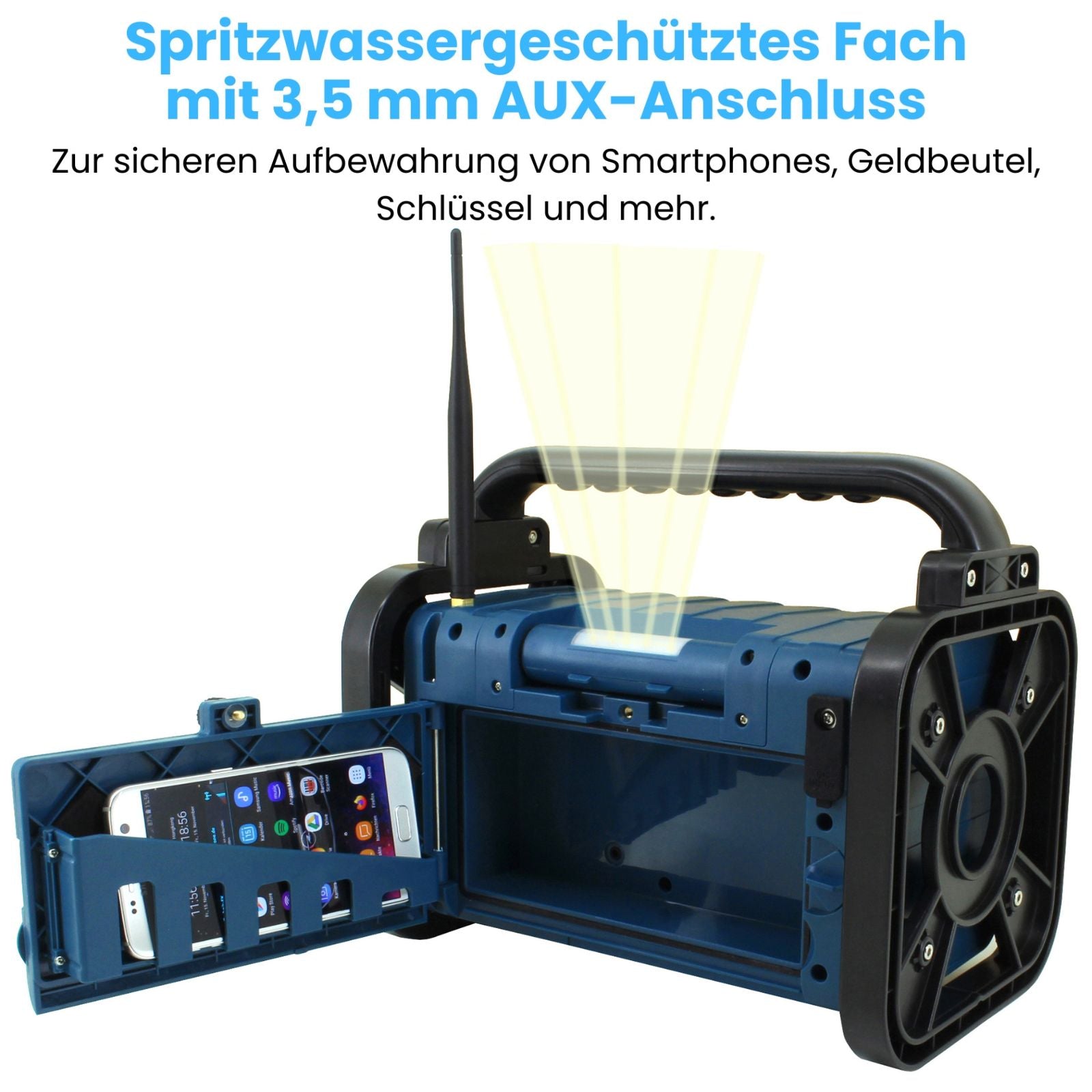 Soundmaster DAB85BL Stereo Baustellenradio Gartenradio