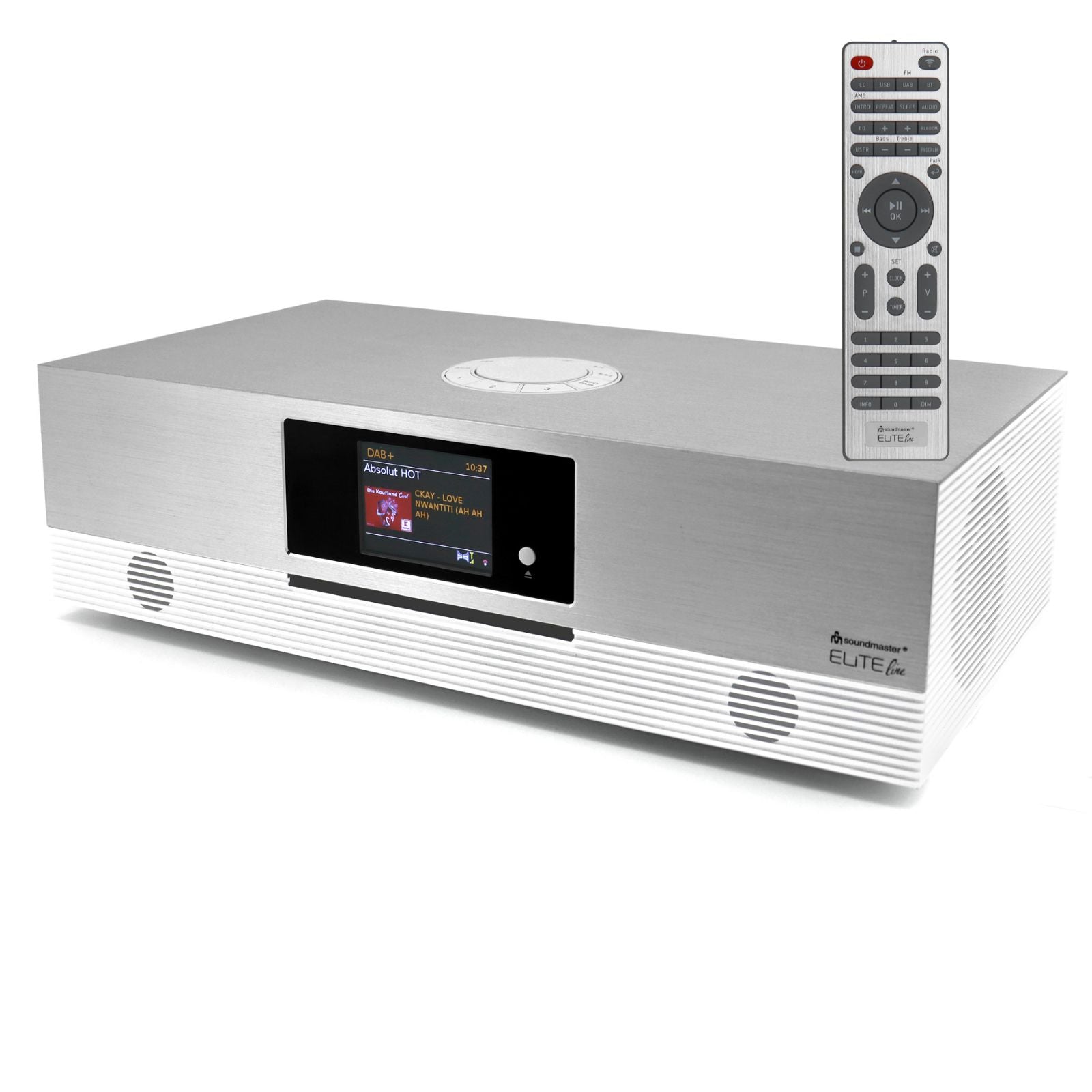 Soundmaster EliteLine ICD2080WE Internetradio Kompaktanlage CD-Player WLAN Bluetooth DAB+ UKW-Radio Spotify-Connect Undok App-Steuerung – Frontansicht – Produktbild von Soundmaxx Online
