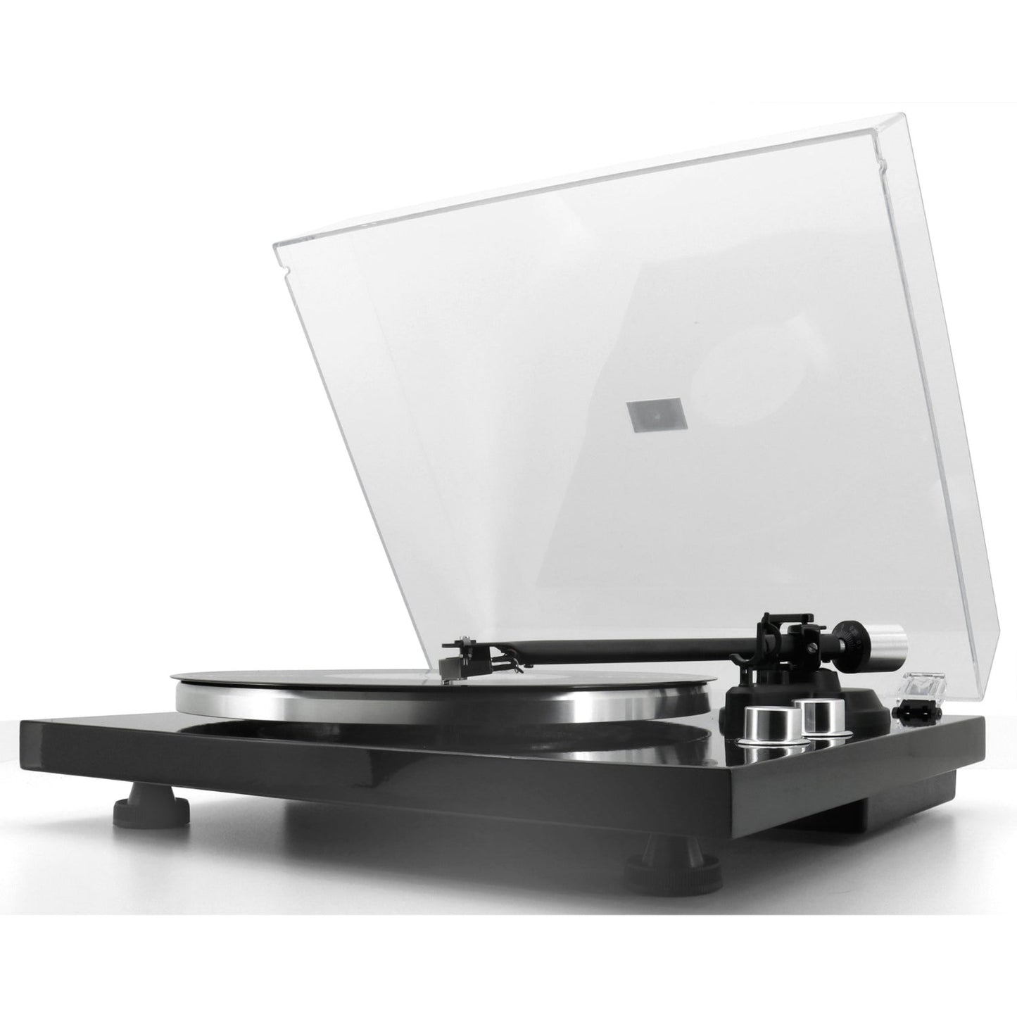 soundmaster eliteline pl790sw plattenspieler mit audio technica magnettonabnehmersystem und bluetooth ubertragung – Rückansicht – Produktbild von Soundmaxx Online