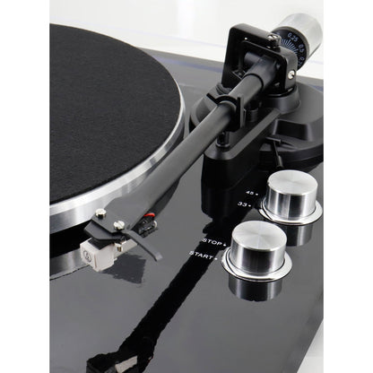 soundmaster eliteline pl790sw plattenspieler mit audio technica magnettonabnehmersystem und bluetooth ubertragung – Detailaufnahme – Produktbild von Soundmaxx Online