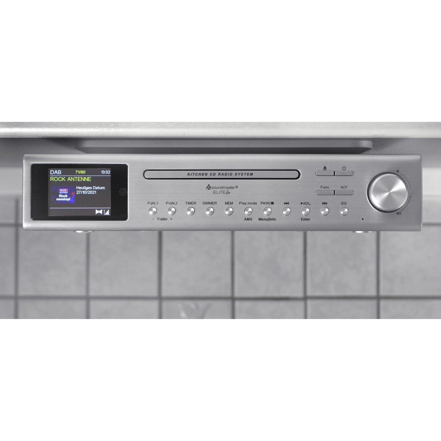 soundmaster eliteline ur2180si cd mp3 musik center unterbauradio kuchenradio dab led equalizer usb und bluetooth – Seitenansicht – Produktbild von Soundmaxx Online